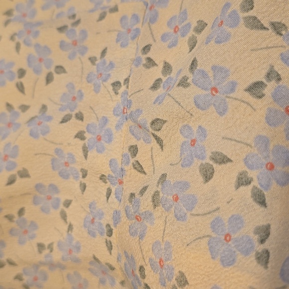 Donna Ricco 90s Y2K Floral Butter Yellow Cottagecore Mini Dress M - Picture 9 of 11